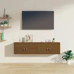 vidaXL Wandschr&auml;nke 2 Stk. Honigbraun 60x30x30 cm Massivholz Kiefer
