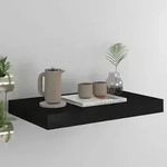 vidaXL Schwebendes Wandregal Schwarz 40x23x3,8 cm MDF