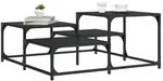 vidaXL Couchtisch Schwarz 87,5x87,5x40 cm Holzwerkstoff