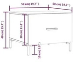 vidaXL Couchtische 2 Stk. Braun Eichen-Optik 50x50x40 cm Holzwerkstoff