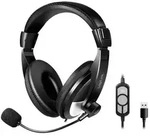 LogiLink Stereo-Headset mit Steuerung , 1x USB-A, schwarz