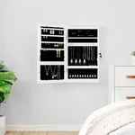 vidaXL Spiegel-Schmuckschrank mit LED-Beleuchtung Wandmontage Wei&szlig;