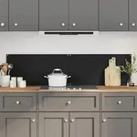 vidaXL K&uuml;chenr&uuml;ckw&auml;nde 2 Stk. Schwarz 80x60 cm Hartglas