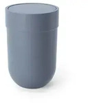 TOUCH WASTE CAN W LID SLATE BLUE