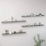 vidaXL Wandregale 4 Stk. Grau 115x9x3 cm