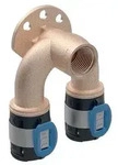 "Geberit FlowFit Doppelanschlusswinkel 90 Grad, D 16mm, Rp 1/2", D1 L&auml;nge 5,2cm,