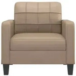 vidaXL Sessel Cappuccino-Braun 60 cm Kunstleder