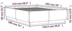 vidaXL Bettgestell R&auml;uchereiche 120x190 cm Holzwerkstoff