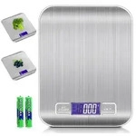 Intirilife Digitale K&uuml;chenwaage in SILBER &ndash; 5kg Elektronische Waage f&uuml;r die