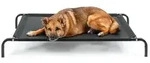 lionto Hundeliege, bequemes Outdoor Hundebett mit Netzgewebe, erh&ouml;ht, luftig &