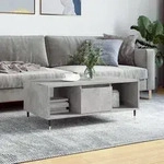 vidaXL Couchtisch Betongrau 90x50x36,5 cm Holzwerkstoff