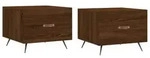 vidaXL Couchtische 2 Stk. Braun Eichen-Optik 50x50x40 cm Holzwerkstoff