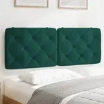 vidaXL Kopfteil-Kissen Dunkelgr&uuml;n 140 cm Samt