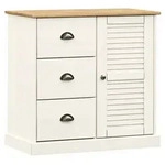 vidaXL Sideboard mit Schubladen VIGO 78x40x75 cm Massivholz Kiefer