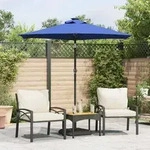 vidaXL Sonnenschirm mit Stahlmast Azurblau 225x225x212 cm