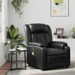 vidaXL Massagesessel Schwarz Kunstleder