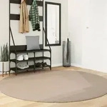 vidaXL Teppich HUARTE Kurzflor Weich und Waschbar Sandfarben &Oslash; 200 cm