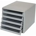 Schubladenbox La Prima 5 Sch&uuml;be RC-Kunststoff grau/grau