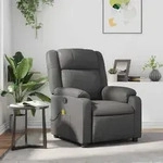 vidaXL Massagesessel Grau Kunstleder