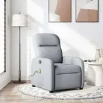 vidaXL Massagesessel Hellgrau Stoff