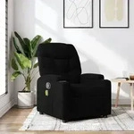 vidaXL Massagesessel Schwarz Stoff
