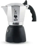 Bialetti Brikka, Mokka-Kanne, 0,17 l, Schwarz, Edelstahl, Aluminium, 4 Tassen,