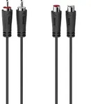 Hama 00205095 Cinch Audio Anschlusskabel [2x Cinch-Stecker - 2x Cinch-Kupplung] 5 m