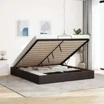 vidaXL Ottoman-Bett ohne Matratze Dunkelbraun 180x200 cm Stoff