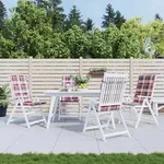 vidaXL Gartenstuhlauflagen f&uuml;r Hochlehner 4 Stk. 120x50x3 cm Stoff