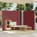 vidaXL Seitenmarkise Ausziehbar Braun 180x600 cm