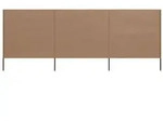 vidaXL 3-teiliges Windschutzgewebe 400 x 80 cm Taupe