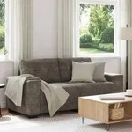 vidaXL Sofa 2-Sitzer Dunkelgrau 140 cm Kunstleder
