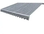 vidaXL Gelenkarmmarkise Motorisiert 400 cm Blau/Wei&szlig;