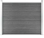 vidaXL Zaunelement WPC 180x146 cm Grau