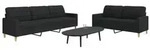 vidaXL 2-tlg. Sofagarnitur Schwarz Stoff