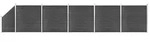 vidaXL Zaunelement Set WPC 965x(105-186) cm Schwarz