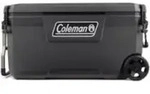 Coleman Convoy 100qt Wheeled K&uuml;hlbox 97 l grau mit R&auml;dern und Tragegriffen
