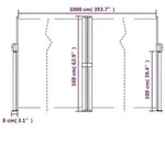 vidaXL Seitenmarkise Ausziehbar Anthrazit 160x1000 cm
