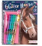 Depesche 12931 Miss Melody Create your Glitter Horses - Malbuch mit 30 Seiten zum