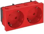 OBO Bettermann 6120109 Ger&auml;teeinsatz 2fach Steckdose (B x H x T) 90 x 45 x 42mm 1