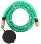"vidaXL Saugschlauch mit Messing-Anschl&uuml;ssen Gr&uuml;n 1,1" 15 m PVC"