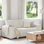 vidaXL Sofa 2-Sitzer Wei&szlig; 140 cm Kunstleder