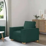 vidaXL Sofa Stuhl Dunkelgr&uuml;n 60 cm Stoff