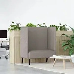 vidaXL Hochlehner Sofa Taupe 109x56x121 cm Stoff