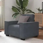 vidaXL Sessel Dunkelgrau 60 cm Samt