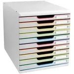 Schubladenbox Modulo A4+ 10Sch&uuml;be ws/harlekin/ws