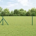 vidaXL Euro-Zaun Gr&uuml;n 0,4x10 m Stahl
