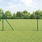vidaXL Euro Zaun Gr&uuml;n 1,4 x 10 m Stahl