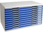 Exacompta Schubladenbox MODULO A3, 10 geschlossene Laden - Blau - 324003D