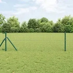 vidaXL Euro-Zaun Gr&uuml;n 0,6x10 m Stahl